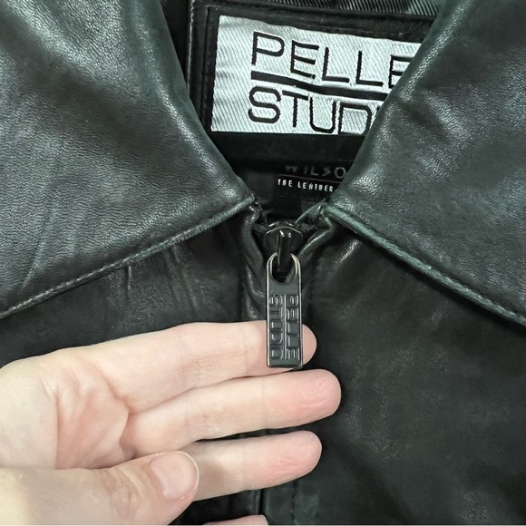 Wilson’s Leather Pelle Studio Insulated Leather Jacket Coat - Picture 6 of 15